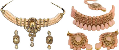 JMBW INTERNATIONAL Alloy Gold, Rose Gold Jewellery Set(Pack of 2)