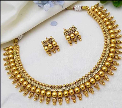 SUNDHA CREATION Copper Gold-plated Gold Jewellery Set(Pack of 1)