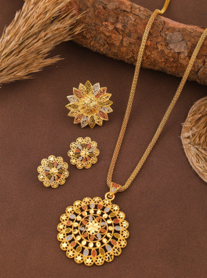 evashoppy Alloy Gold-plated Multicolor Jewellery Set(Pack of 1)