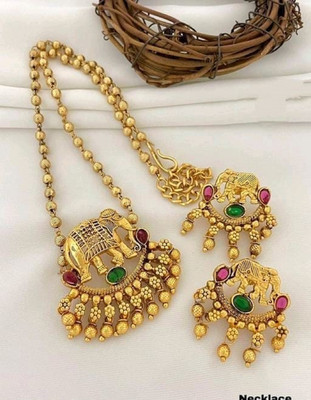 REDMOD Alloy Gold-plated Multicolor Jewellery Set(Pack of 1)