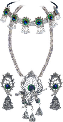 Anshulstore Oxidised Silver Black Silver Silver, Multicolor Jewellery Set(Pack of 1)