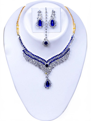 VIVAAN Zinc Blue Jewellery Set(Pack of 1)