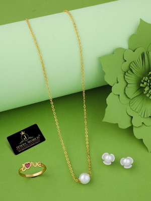 Jewel WORLD Brass, Alloy Gold-plated Multicolor Jewellery Set(Pack of 1)