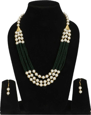 Lathar Alloy Green Jewellery Set(Pack of 1)