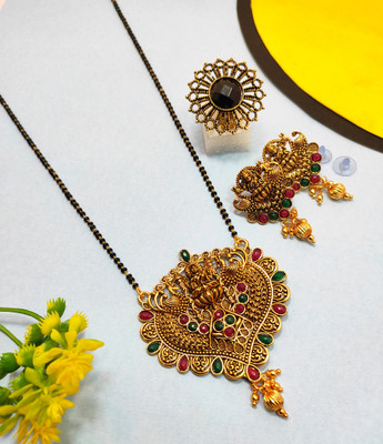 Divyanshi Collection Brass Gold-plated Gold Jewellery Set(Pack of 3)