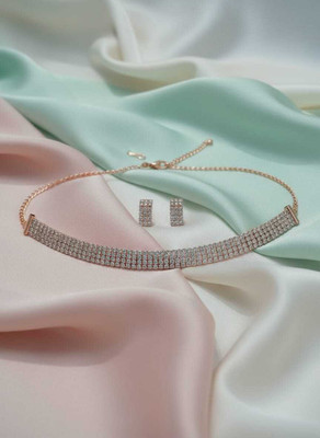 Methi Collections Alloy Rose Gold Jewellery Set(Pack of 1)