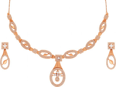 Nilu's Collection Copper Rose Gold Jewellery Set(Pack of 2)