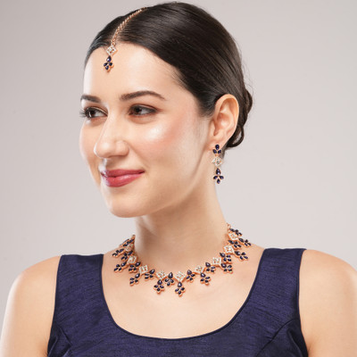 VATSALYA creation Alloy Gold-plated Multicolor Jewellery Set(Pack of 1)