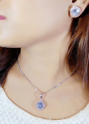 DENICRAAS Alloy Rhodium, Silver Silver Jewellery Set(Pack of 1)