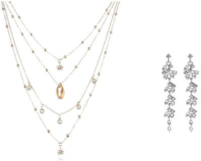 SKG Fashions Stone Gold, Silver Jewellery Set(Pack of 1)