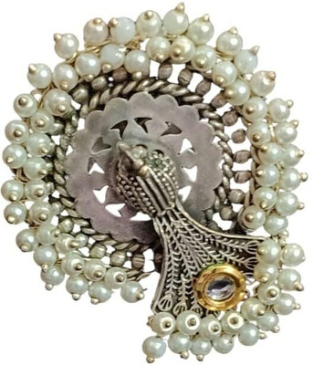 Poonam Art And Craft Brass White Jewellery Set(Pack of 1)