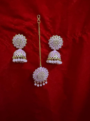 Nitish collectionn Alloy Gold-plated Purple Jewellery Set(Pack of 1)
