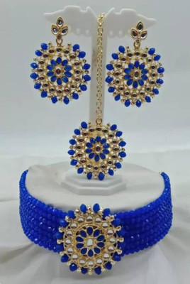 Ruhi Alloy Blue Jewellery Set(Pack of 1)