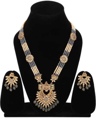 RAHUL TRADERS Alloy Gold-plated Grey Jewellery Set(Pack of 1)