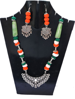 A S enterprize Oxidised Silver Multicolor Jewellery Set(Pack of 1)