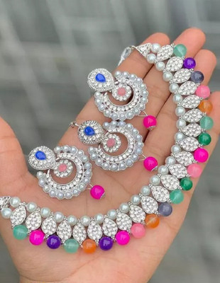 jatin imitation Metal Gold-plated Multicolor Jewellery Set(Pack of 3)