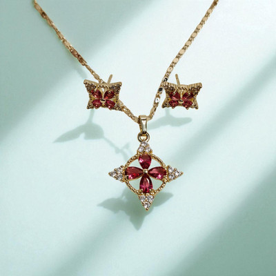 JSCGcrope Brass Multicolor Jewellery Set(Pack of 1)