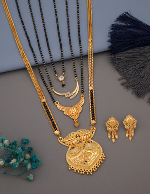 bulsenk Alloy Gold-plated Gold Jewellery Set(Pack of 4)