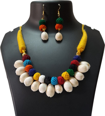 Vadaa Creation Shell Gold-plated Multicolor Jewellery Set(Pack of 1)
