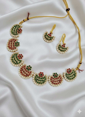 aashapura art Alloy Gold-plated Multicolor Jewellery Set(Pack of 1)