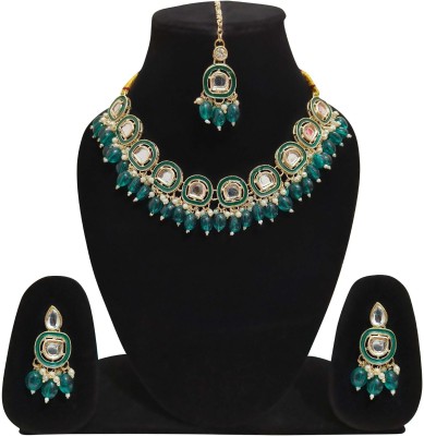 eloise Alloy Green, Gold Jewellery Set(Pack of 1)