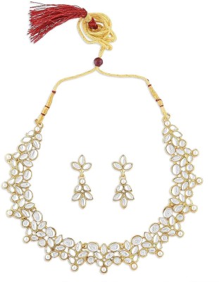 Stefan Alloy Gold-plated White Jewellery Set(Pack of 1)