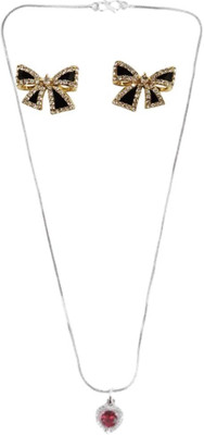 SKG Fashions Stone Red, Black Jewellery Set(Pack of 1)