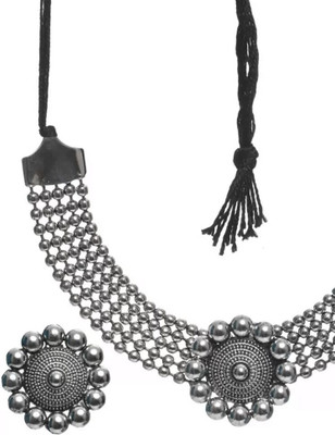 Lathar Alloy Silver Jewellery Set(Pack of 1)