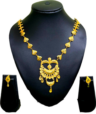 OvibA Copper Gold-plated Gold Jewellery Set(Pack of 1)