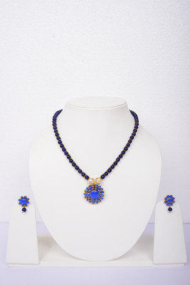 Namokriti Alloy Gold-plated Blue, Gold Jewellery Set(Pack of 1)