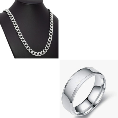 MAATRCHAAYA Stainless Steel Sterling Silver Silver Jewellery Set(Pack of 2)