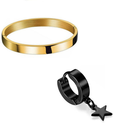house of common Brass, Alloy Gold-plated, Titanium Black, Gold Jewellery Set(Pack of 2)