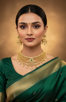 MATA PRASAD Silver Gold-plated Gold Jewellery Set(Pack of 1)