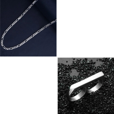 MAATRCHAAYA Stainless Steel Sterling Silver Silver Jewellery Set(Pack of 2)
