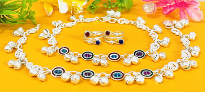 SONU SELECT Alloy Silver Silver Jewellery Set(Pack of 4)