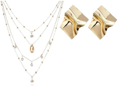 SKG Fashions Stone Gold, Gold Jewellery Set(Pack of 1)