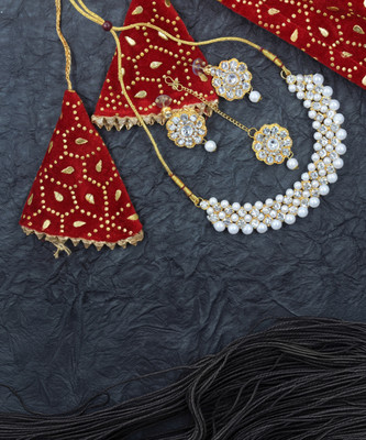 PingBling Alloy Gold-plated White Jewellery Set(Pack of 1)