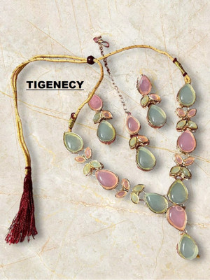 TIGENECY Alloy Rhodium Multicolor Jewellery Set(Pack of 1)