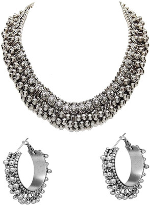 COSMO DUST JEWELLERY WITH DEVICE Oxidised Silver Silver Jewellery Set(Pack of 1)