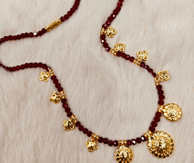 Dado sutho Alloy Gold-plated Red Jewellery Set(Pack of 1)