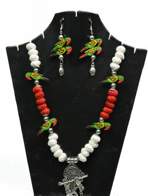 A S enterprize Oxidised Silver Multicolor Jewellery Set(Pack of 1)