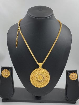 BJ FASHION Brass Gold-plated Gold Jewellery Set(Pack of 1)