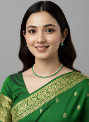 SHARANYA Alloy Green Jewellery Set(Pack of 1)