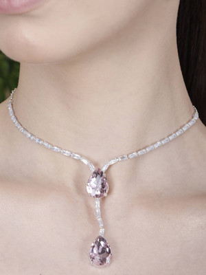 SKG Fashion Store Alloy Pink Jewellery Set(Pack of 1)