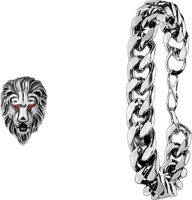 house of common Stainless Steel Silver Silver Jewellery Set(Pack of 2)