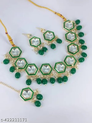 LatestArt Alloy Green Jewellery Set(Pack of 2)