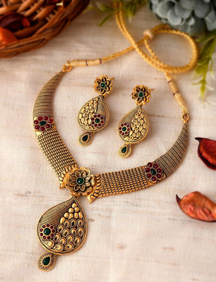 HETPRIT Alloy Gold-plated Multicolor Jewellery Set(Pack of 1)