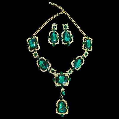Gehney joy of jewels Copper Gold-plated Green, Gold Jewellery Set(Pack of 3)