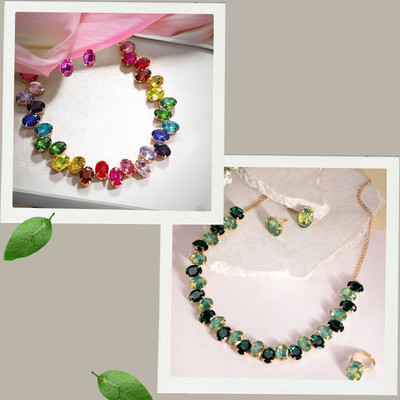 Orangenysha Alloy Gold-plated Multicolor Jewellery Set(Pack of 1)