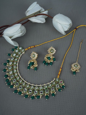 Divisha Alloy Gold-plated Multicolor Jewellery Set(Pack of 3)